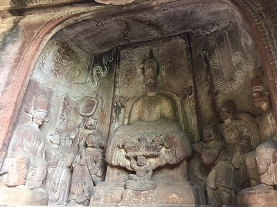 A scenic view of Dali Shizhongshan Shiku