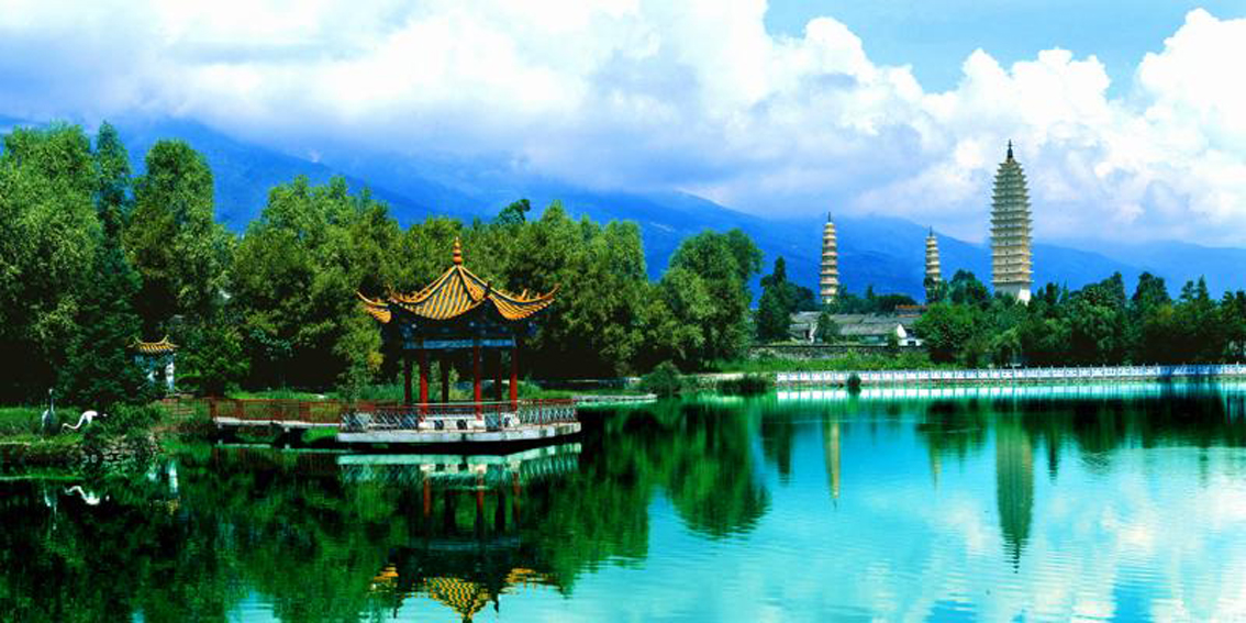 A scenic view of Dali Zhoucheng Wenmiao He Wumiao