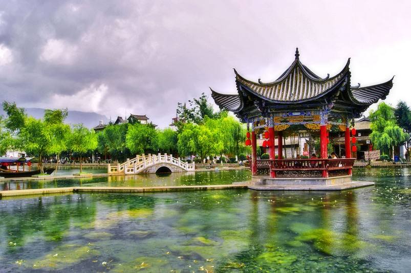 A scenic view of Dali Zhoucheng Wenmiao He Wumiao