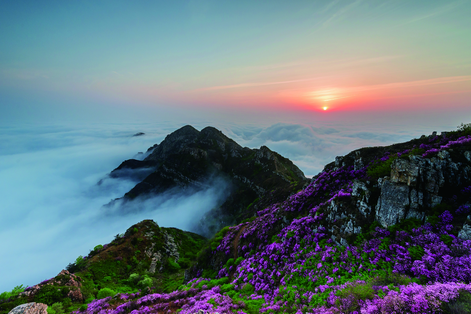 A scenic view of Dalian Daheishan Shancheng