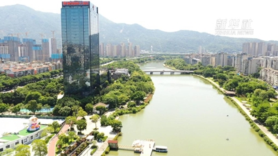 A scenic view of Dalian Lvshun Shae Lufang Fusiling Guandi Jianzhu