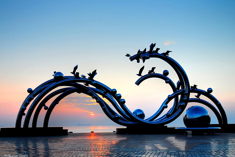 A scenic view of Dalian Weibashan Cheng