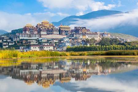 A scenic view of Dalian Zhangdian Gucheng Yizhi