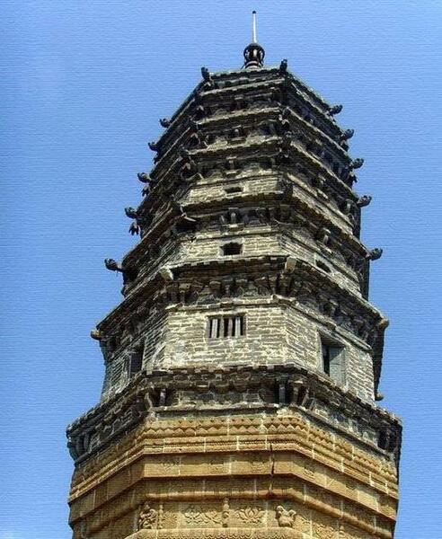 A scenic view of Datong Chanfang Temple Pagoda