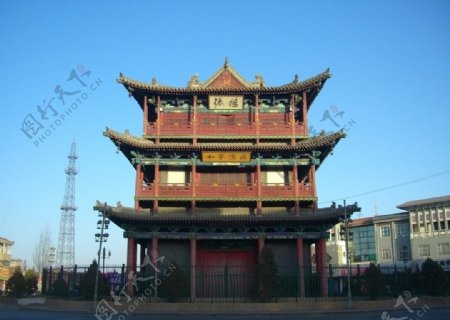 A scenic view of Datong Drum Tower