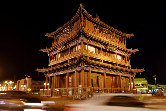 A scenic view of Datong Drum Tower
