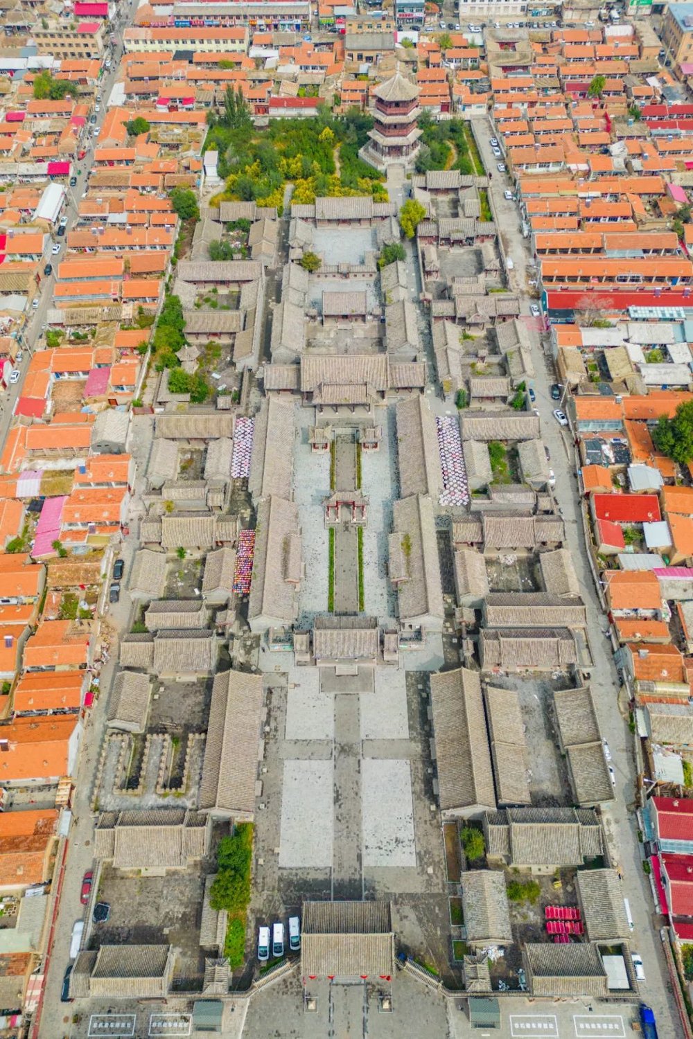 A scenic view of Datong Guchengbao Tomb Group