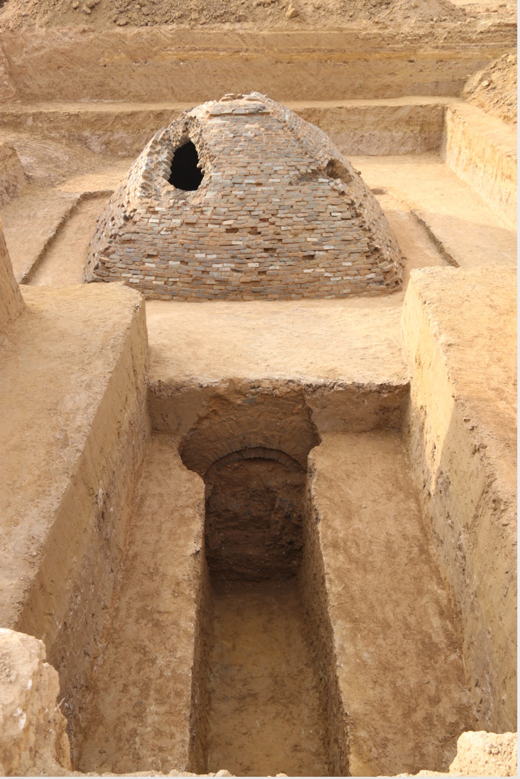 A scenic view of Datong Guchengbao Tomb Group