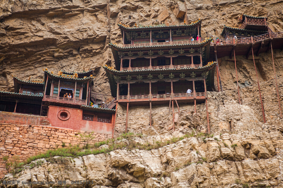 A scenic view of Datong Hengshan Hanging Temple