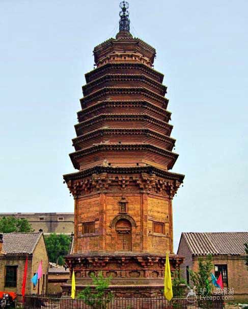 A scenic view of Datong Hunyuan Yuanjue Temple Pagoda