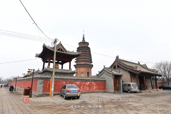 A scenic view of Datong Hunyuan Yuanjue Temple Pagoda