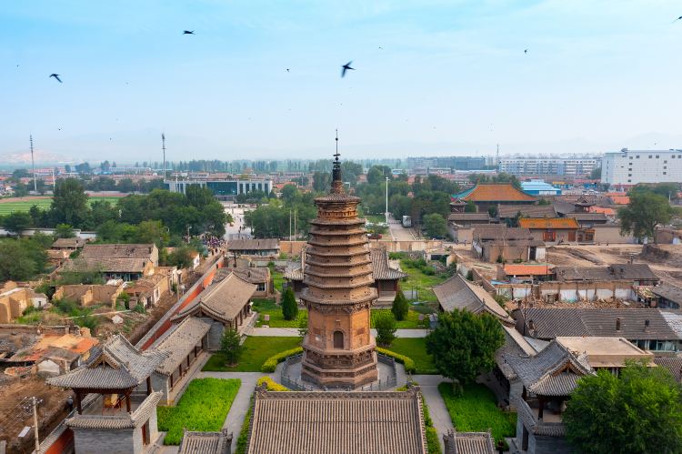 A scenic view of Datong Hunyuan Yuanjue Temple Pagoda