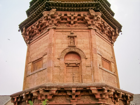 A scenic view of Datong Hunyuan Yuanjue Temple Pagoda