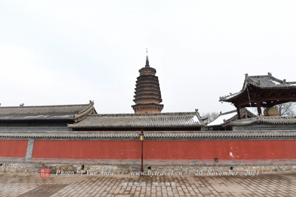 A scenic view of Datong Hunyuan Yuanjue Temple Pagoda