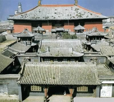 A scenic view of Datong Jingzhuang Dayun Temple Hall