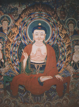 A scenic view of Datong Jingzhuang Dayun Temple Hall