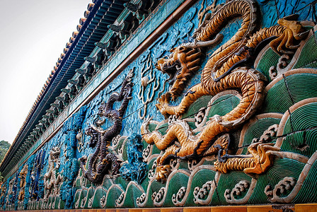 A scenic view of Datong Nine Dragon Screen