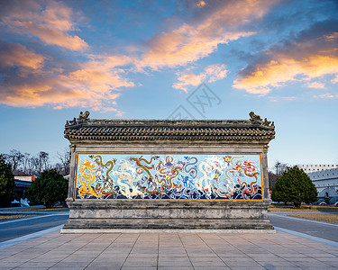 A scenic view of Datong Nine Dragon Screen