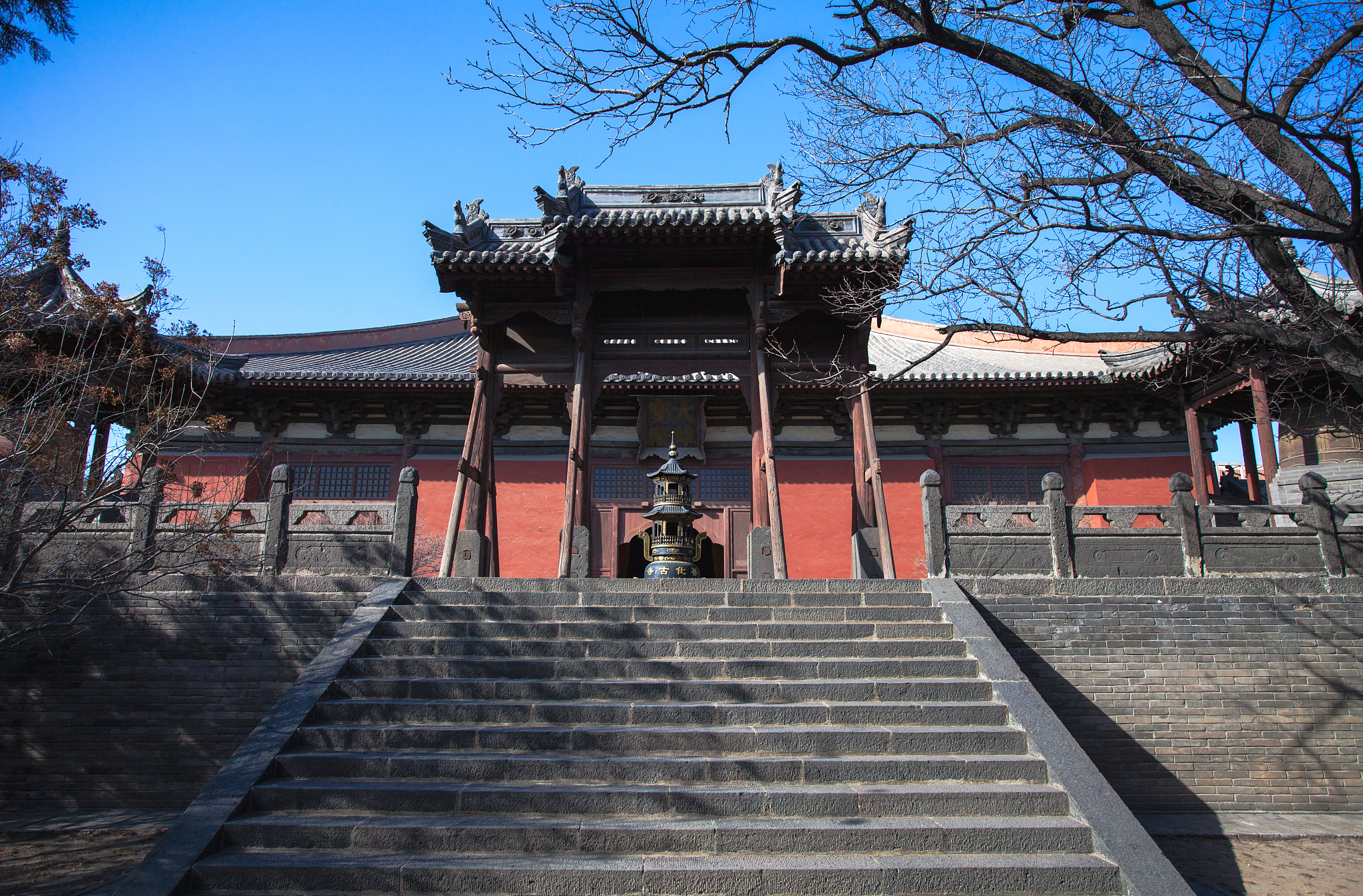 A scenic view of Datong Shanhua Temple