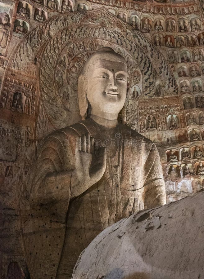A scenic view of Datong Yungang Grottoes