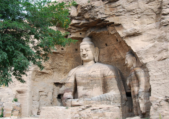 A scenic view of Datong Yungang Grottoes