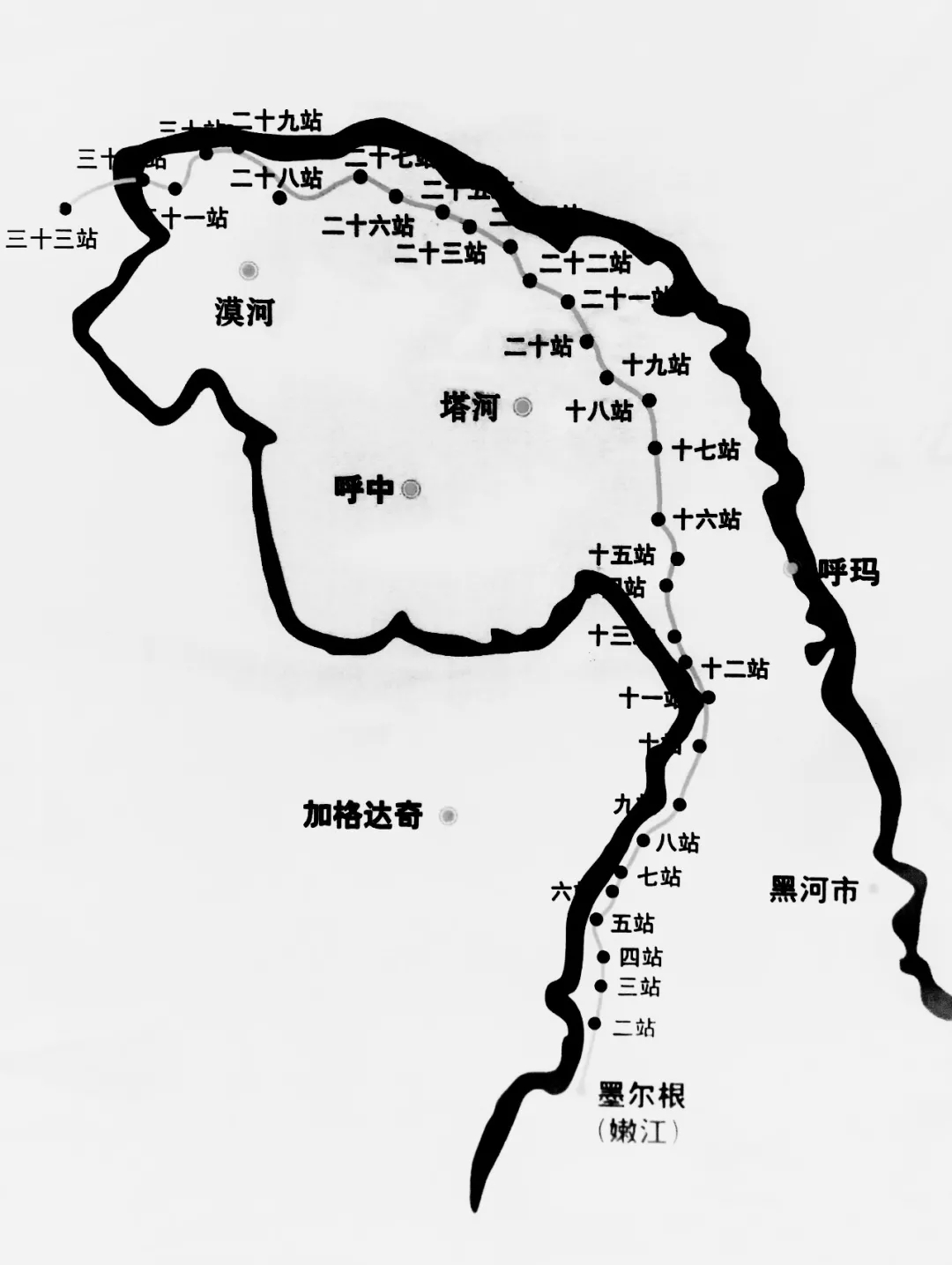 A scenic view of Daxinganling Moergen Zhi Mohe Guyizhan Yidao