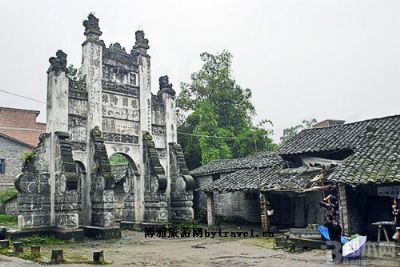 A scenic view of Dazhou Kaijiang Paifang