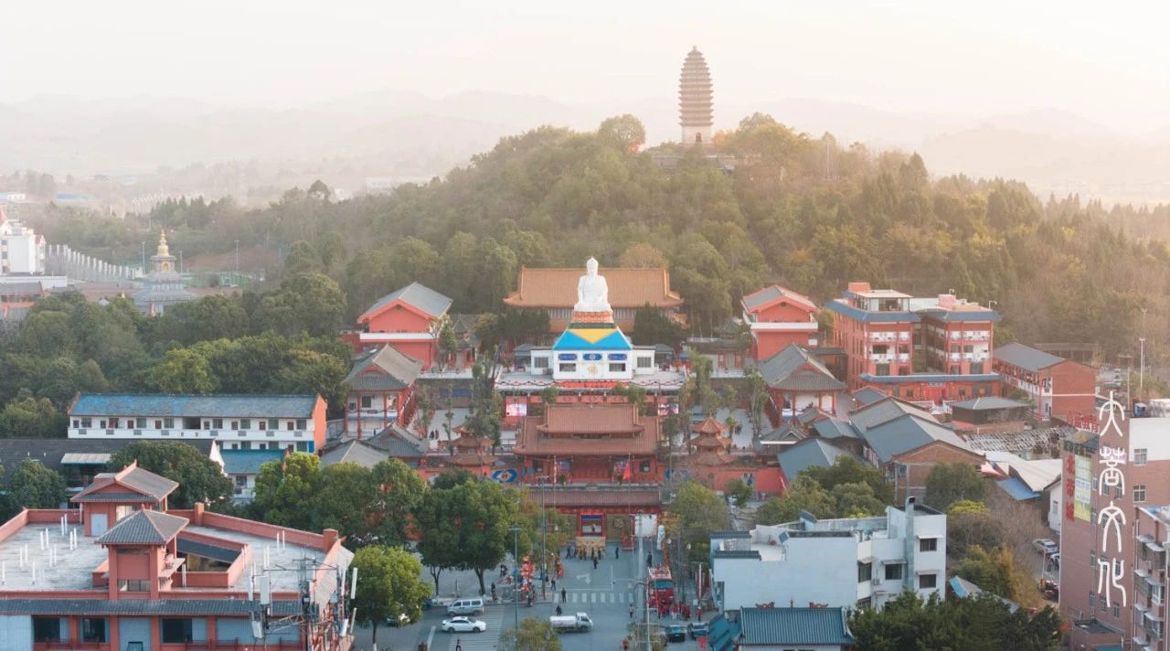 A scenic view of Deyang Zhongjiang Beita