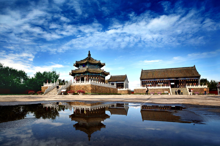 A scenic view of Fushun Hetuala Gucheng
