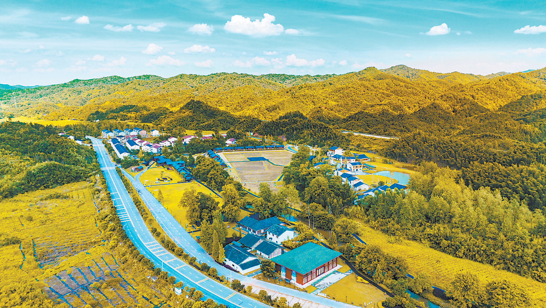A scenic view of Fuzhou Guodishan Yizhi