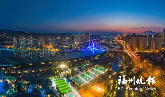 A scenic view of Fuzhou Longjiangqiao