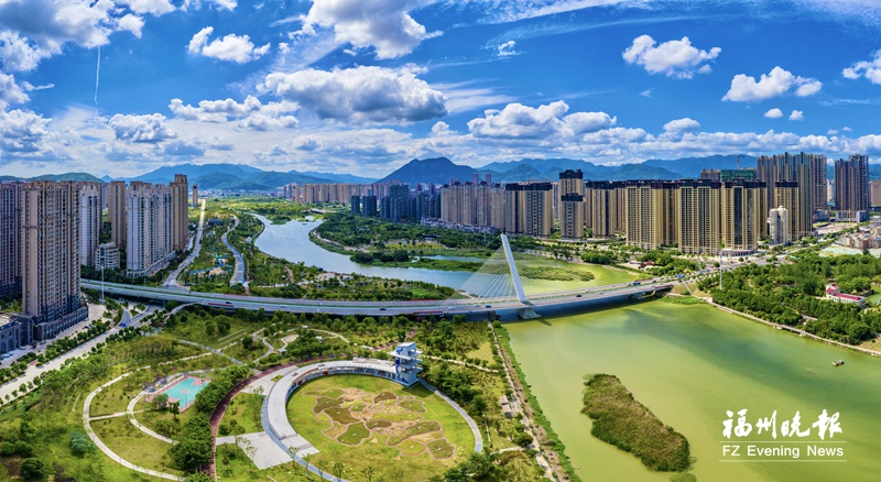 A scenic view of Fuzhou Longjiangqiao
