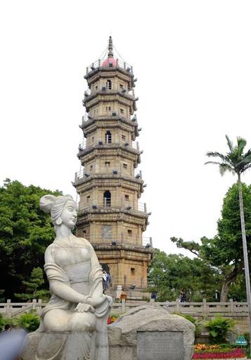 A scenic view of Fuzhou Luoxingta