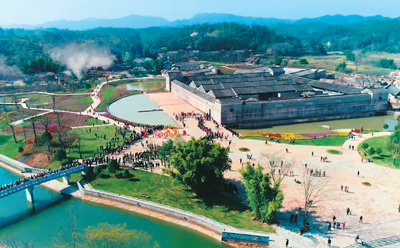 A scenic view of Ganzhou Guanxi Xinwei Yanyiwei