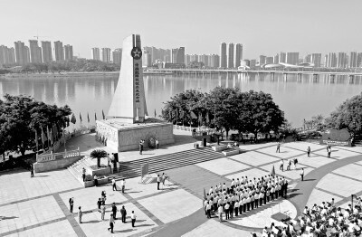 A scenic view of Ganzhou Zhongyang Hongjun Changzheng Chufadi Jiuzhi