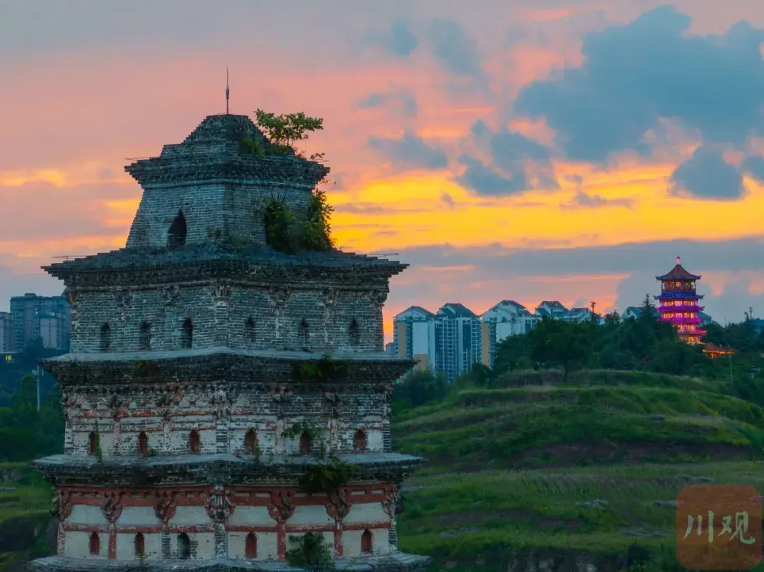 A scenic view of Guangan Baita