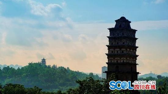 A scenic view of Guangan Baita