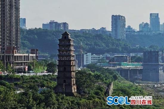 A scenic view of Guangan Baita