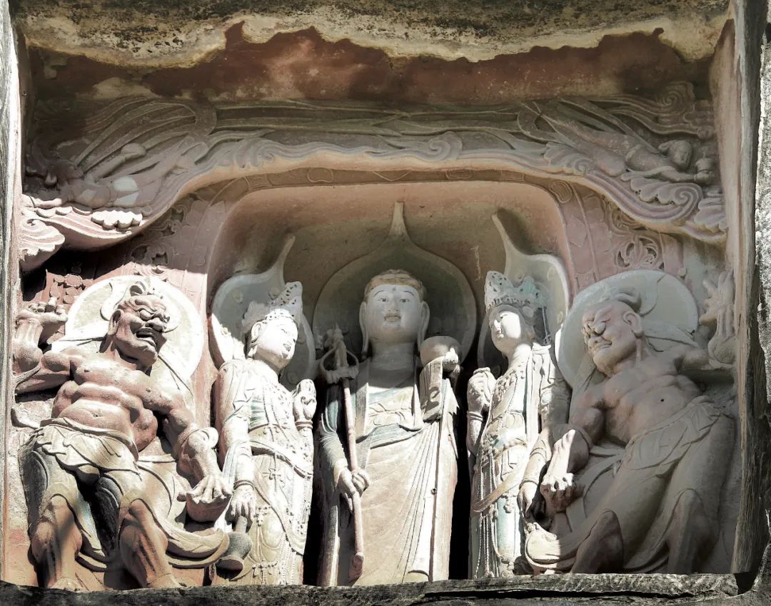 A scenic view of Guangan Chongxiangsi Moya Zaoxiang