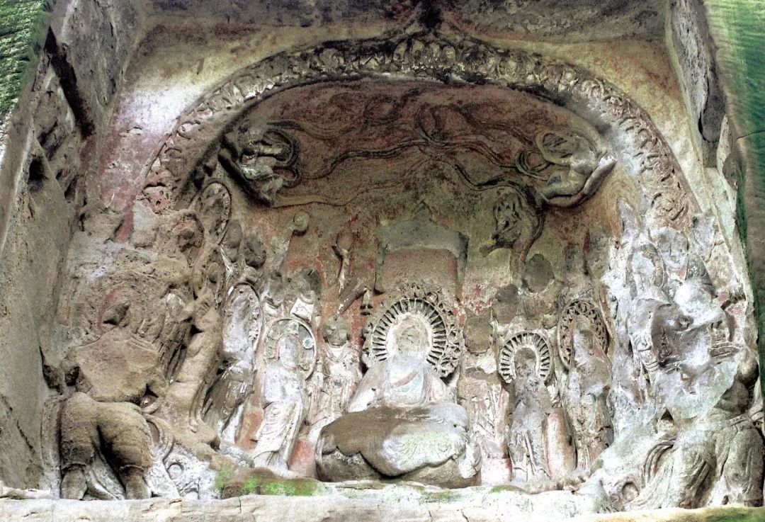 A scenic view of Guangan Chongxiangsi Moya Zaoxiang