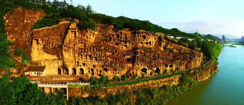 A scenic view of Guangyuan Huangzesi Moya Zaoxiang