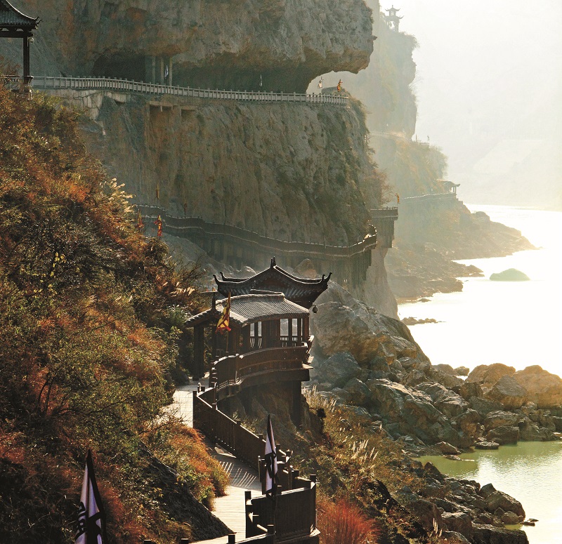 A scenic view of Guangyuan Jianmen Shudao Yizhi