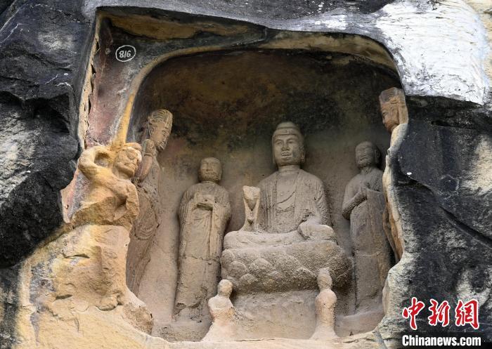 A scenic view of Guangyuan Qianfoya Moya Zaoxiang