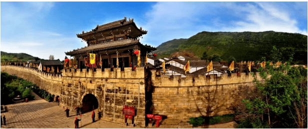 A scenic view of Guangyuan Zhaohua Gucheng