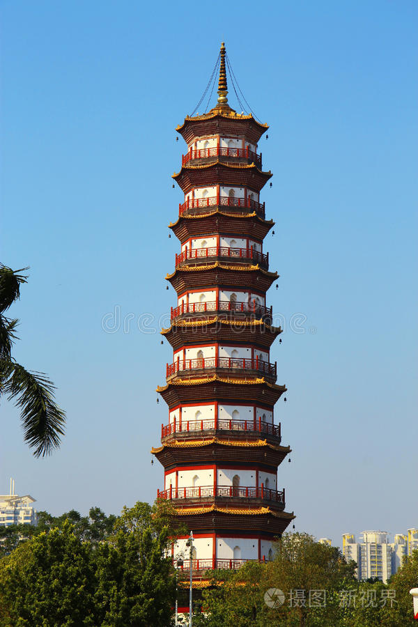 A scenic view of Guangzhou Liurongsi Ta