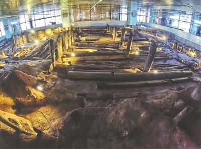 A scenic view of Guangzhou Nanyueguo Mugou Shuizha Yizhi