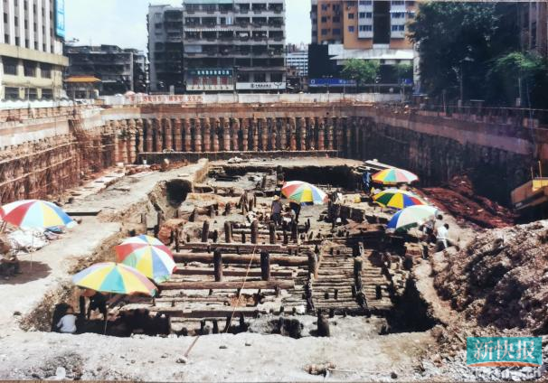 A scenic view of Guangzhou Nanyueguo Mugou Shuizha Yizhi