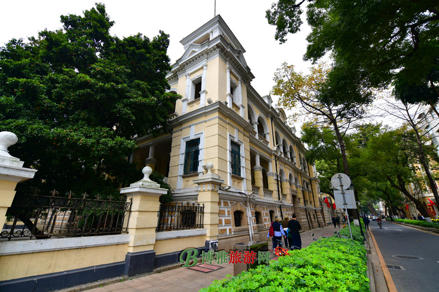 A scenic view of Guangzhou Shamian Jianzhuqun