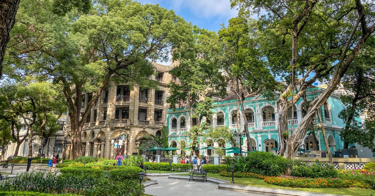 A scenic view of Guangzhou Shamian Jianzhuqun