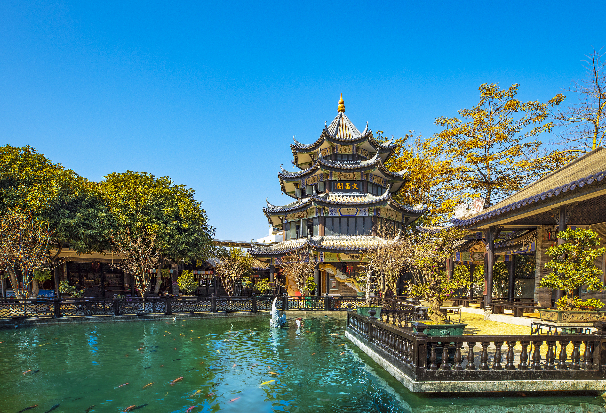 A scenic view of Guangzhou Yuyin Shanfang
